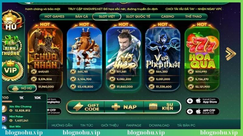 Tham gia slot game Kingfun đơn giản